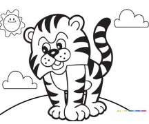 可爱的小虎仔_儿童简笔画图片2