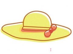 女式礼帽简笔画怎么画涂色简单漂亮