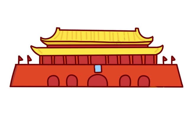 天安门简笔画