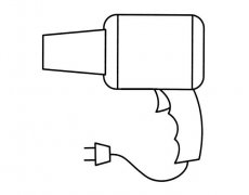 电吹风机简笔画大全