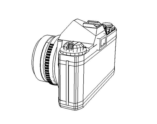 单反相机简笔画图片