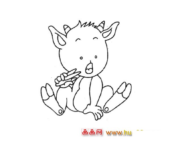 小羊娃娃_动物简笔画