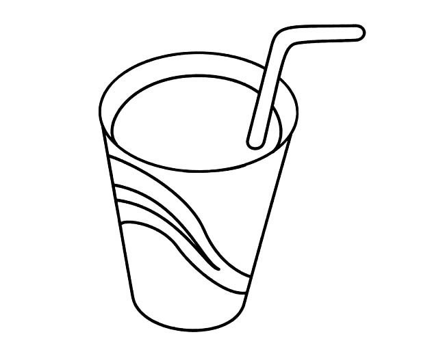 饮料杯子简笔画大全