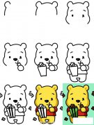 维尼熊简笔画步骤图解