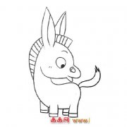 可爱的小毛驴（儿童简笔画）