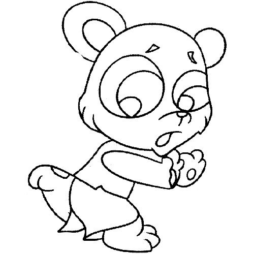 慌张的小熊猫│动物简笔画