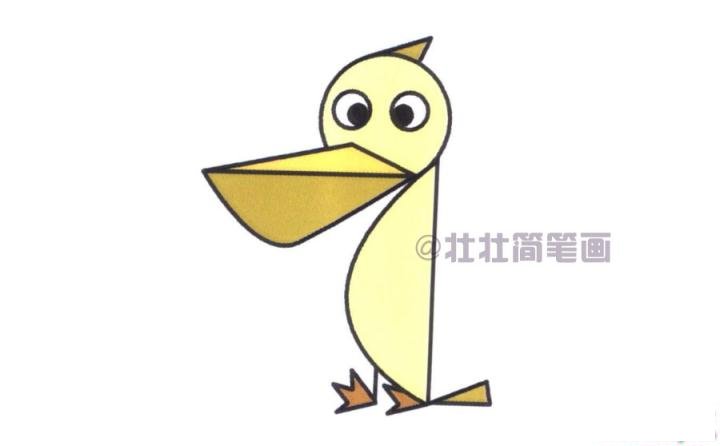 鸬鹚简笔画画法_怎么画鸬鹚的简笔画