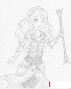 光辉女郎拉克丝简笔画