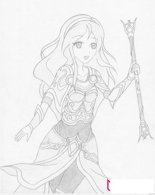 光辉女郎拉克丝简笔画