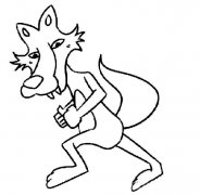 大灰狼动物简笔画步骤图片大全