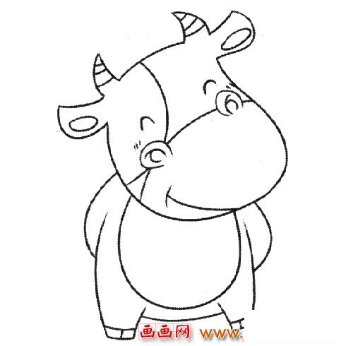 儿童简笔画:老牛