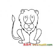 动物简笔画：卡通狮子2