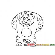 散步的大老虎│动物简笔画1