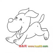 玩耍的小狗│简笔画3