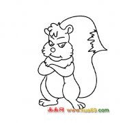 简笔画│生气的小松鼠1