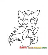 简笔画:兴奋的恐龙2