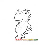 奔跑的恐龙（简笔画）5