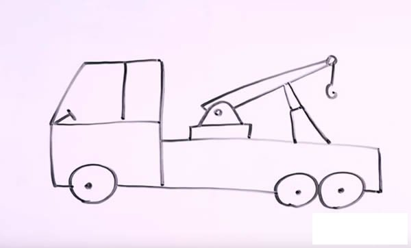吊车怎么画简笔画图片