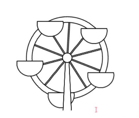 摩天轮怎么画简单 摩天轮简笔画图片
