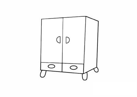 柜简笔画图片步骤五