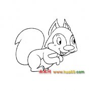 简笔画（高兴的小松鼠）3