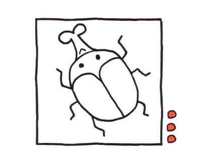 象鼻虫简笔画四步画出 象鼻虫简笔画图片