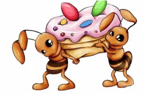 卡通小蚂蚁简笔画