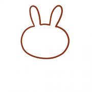 拿胡萝卜小兔子简笔画步骤图片