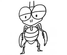 6款卡通螳螂简笔画图片大全