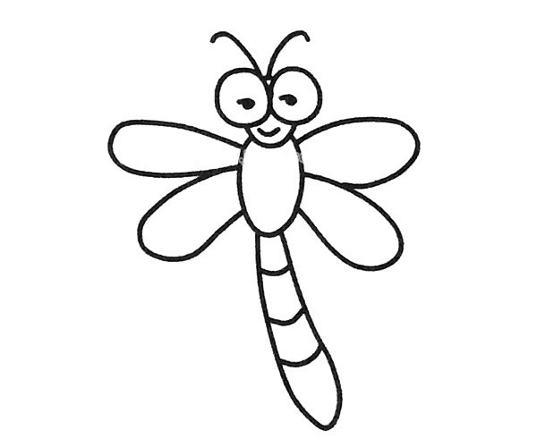 可爱的卡通蜻蜓简笔画图片