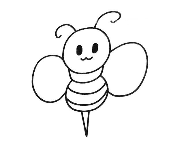 可爱的卡通蜜蜂简笔画图片