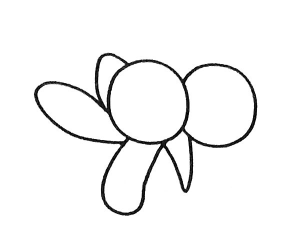 蚊子简笔画步骤3