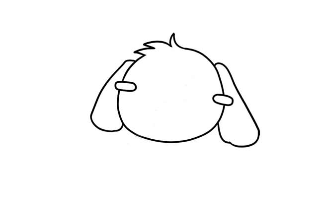 活波可爱的小狗简笔画