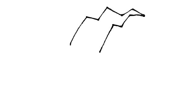 戴着女巫帽的南瓜头简笔画