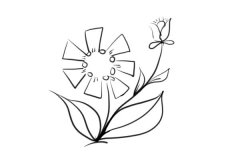 一组漂亮的小花花简单画法