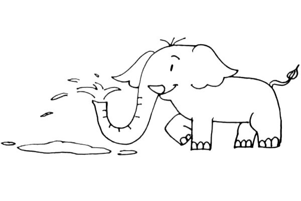 大象简笔画步骤图