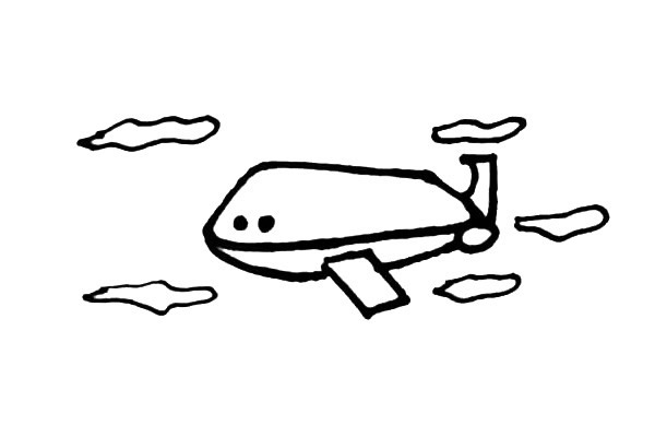 飞行的客机简笔画