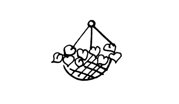 吊篮简笔画