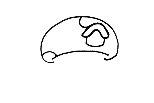 蘑菇房子简笔画步骤图