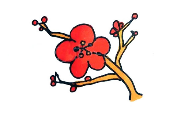 腊梅花简笔画