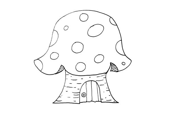 蘑菇房简笔画