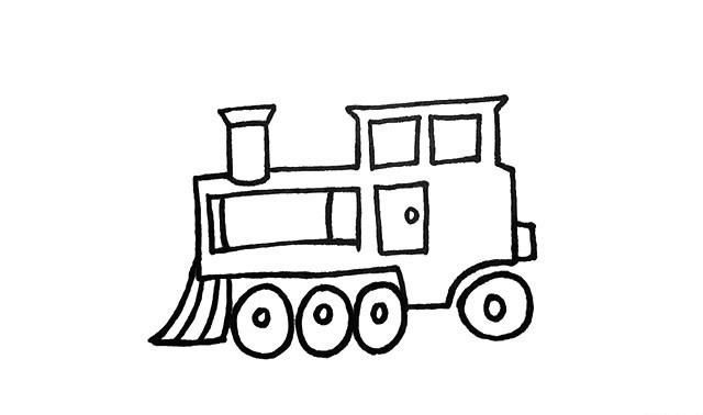 扫地车简笔画步骤图片