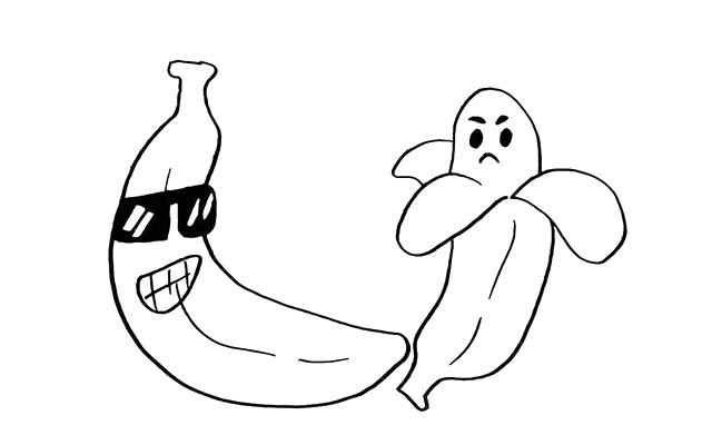 卡通香蕉简笔画
