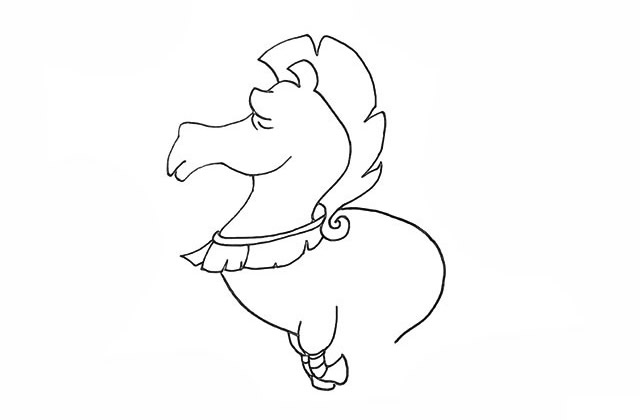 战马简笔画步骤图