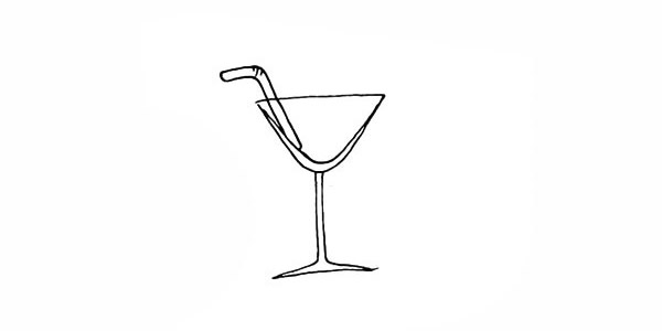 饮料果汁简笔画彩色画法