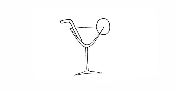 饮料果汁简笔画彩色画法