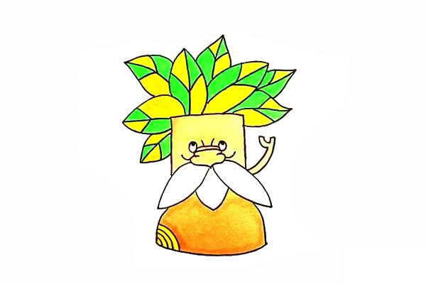 卡通树爷爷简笔画
