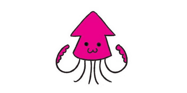 水母简笔画完成图