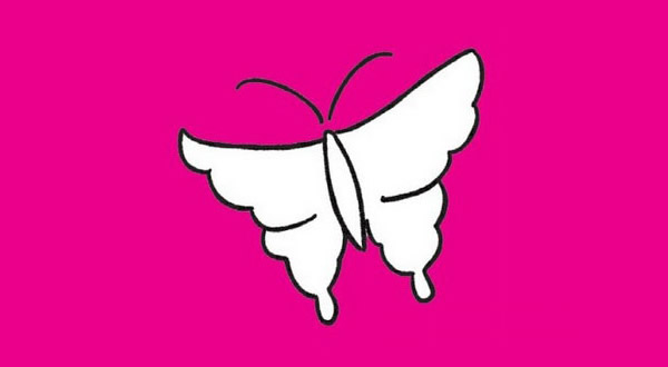 蝴蝶简笔画图片大全作品三