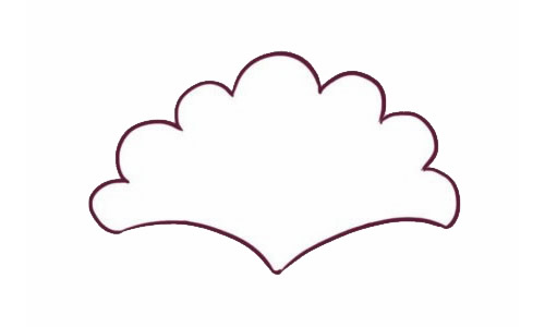 鸡冠花简笔画图片步骤一